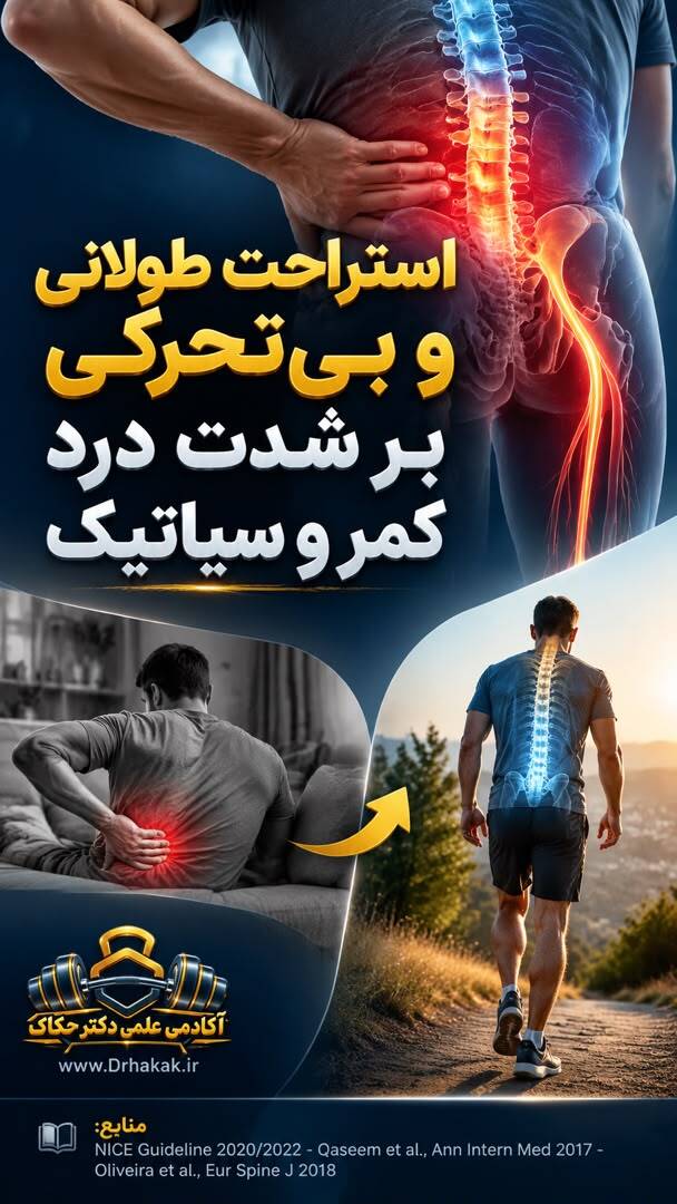 اثر استراحت طولانی و بیتحرکی بر درد کمر و سیاتیک